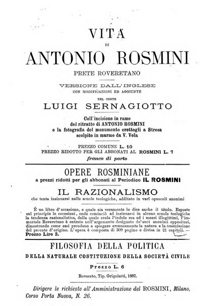 Il Rosmini enciclopedia di scienze e lettere