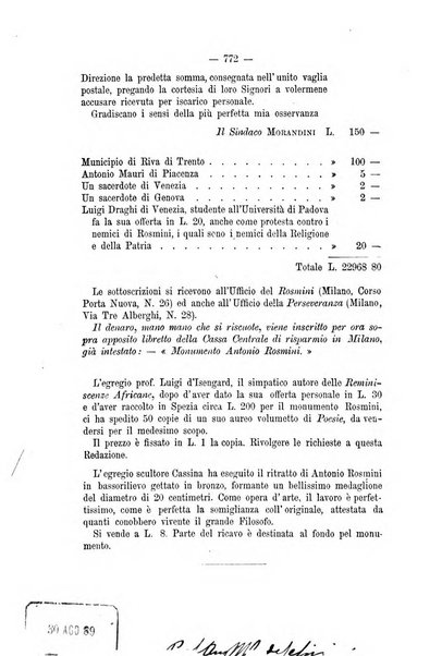 Il Rosmini enciclopedia di scienze e lettere