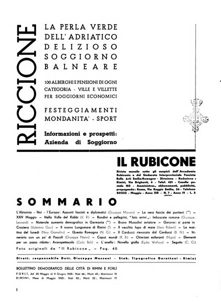 Il Rubicone rivista mensile di Romagna