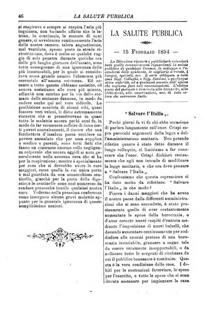 La salute pubblica giornale mensile di igiene pubblica e privata