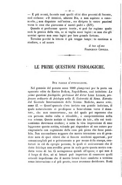 La sapienza rivista di filosofia e lettere