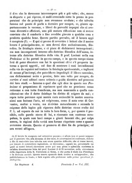 La sapienza rivista di filosofia e lettere