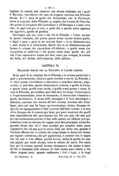 La sapienza rivista di filosofia e lettere