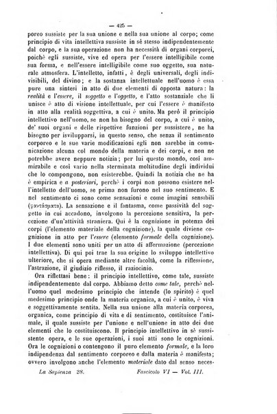 La sapienza rivista di filosofia e lettere