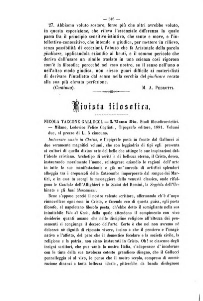 La sapienza rivista di filosofia e lettere