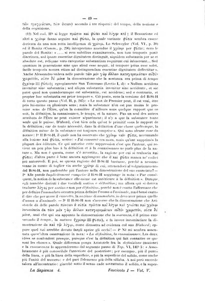 La sapienza rivista di filosofia e lettere