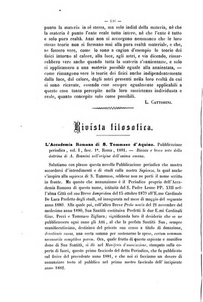 La sapienza rivista di filosofia e lettere