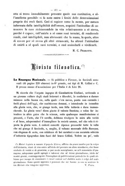 La sapienza rivista di filosofia e lettere