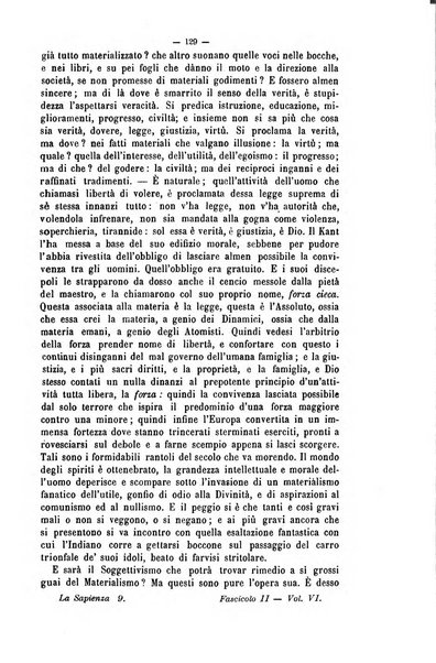 La sapienza rivista di filosofia e lettere