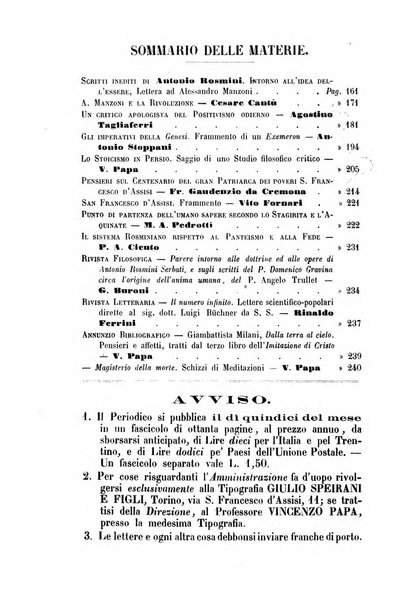 La sapienza rivista di filosofia e lettere