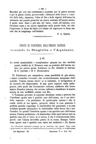 La sapienza rivista di filosofia e lettere