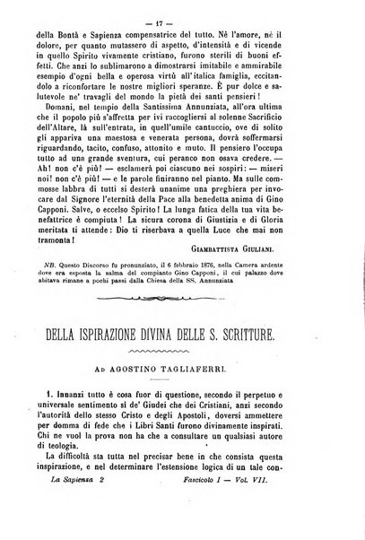 La sapienza rivista di filosofia e lettere