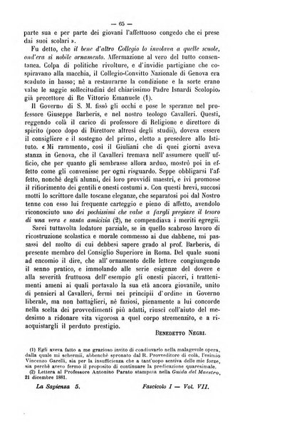 La sapienza rivista di filosofia e lettere