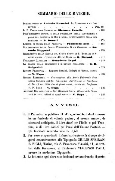 La sapienza rivista di filosofia e lettere