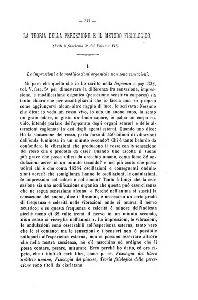 La sapienza rivista di filosofia e lettere