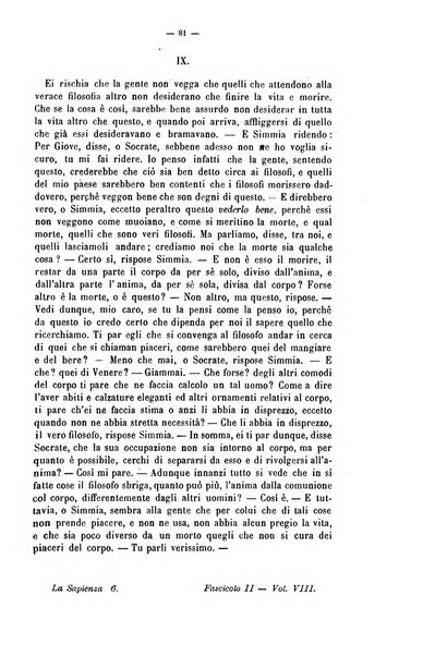 La sapienza rivista di filosofia e lettere