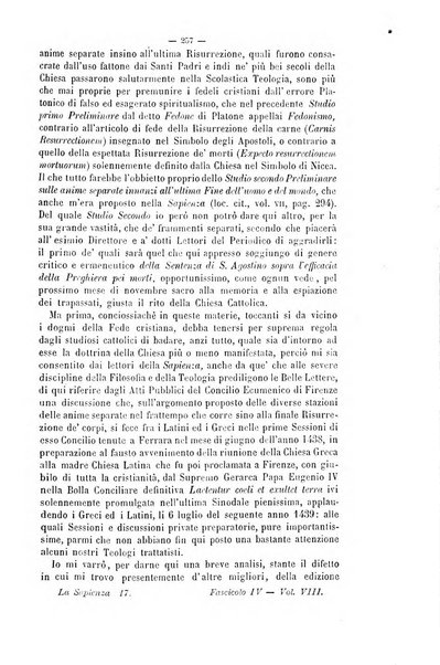 La sapienza rivista di filosofia e lettere