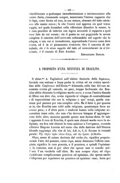 La sapienza rivista di filosofia e lettere