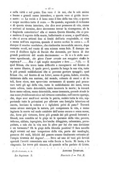 La sapienza rivista di filosofia e lettere