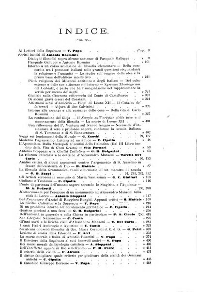 La sapienza rivista di filosofia e lettere