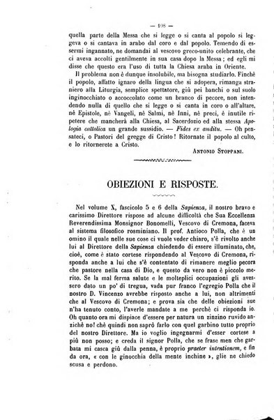 La sapienza rivista di filosofia e lettere