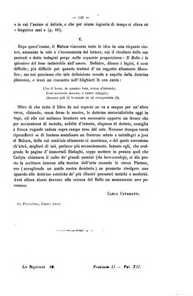 La sapienza rivista di filosofia e lettere