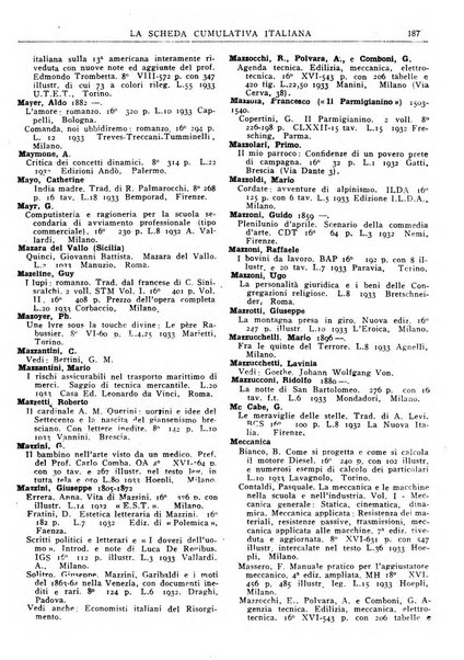 La scheda cumulativa italiana bollettino bibliografico