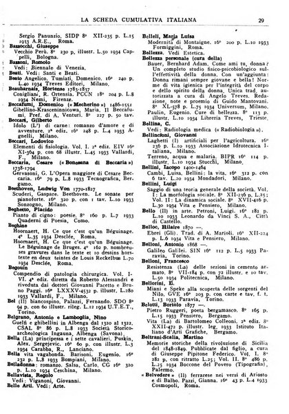 La scheda cumulativa italiana bollettino bibliografico