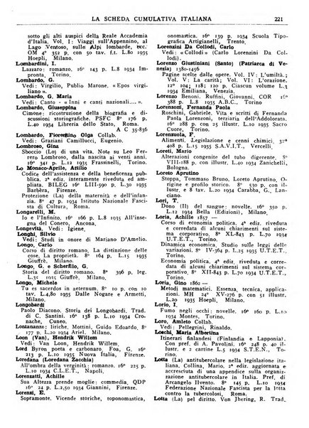 La scheda cumulativa italiana bollettino bibliografico