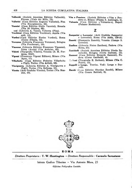 La scheda cumulativa italiana bollettino bibliografico