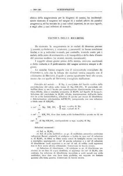 Schizofrenie bollettino trimestrale del primo Centro Provinciale di studio della demenza precoce