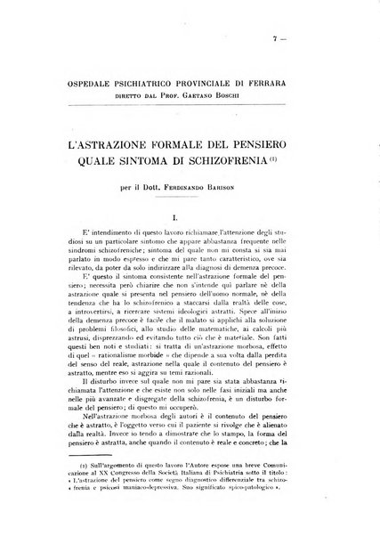 Schizofrenie bollettino trimestrale del primo Centro Provinciale di studio della demenza precoce