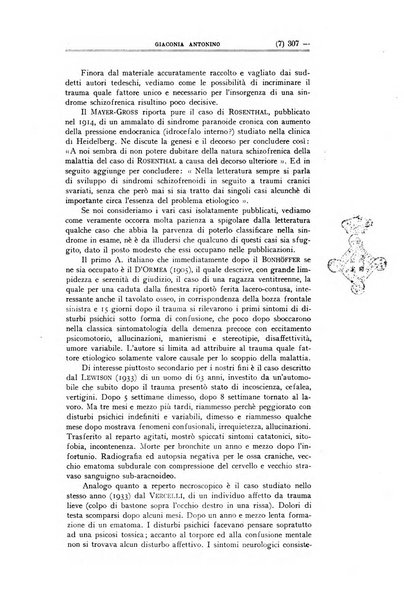 Schizofrenie bollettino trimestrale del primo Centro Provinciale di studio della demenza precoce