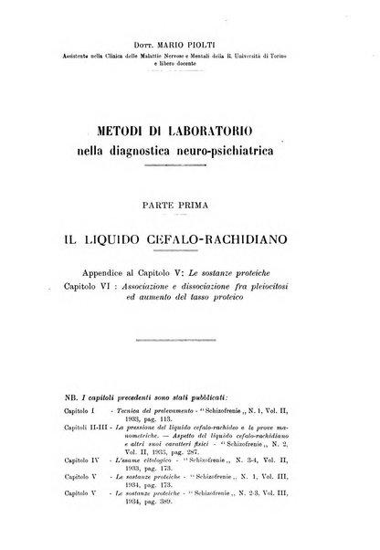 Schizofrenie bollettino trimestrale del primo Centro Provinciale di studio della demenza precoce