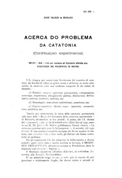 Schizofrenie bollettino trimestrale del primo Centro Provinciale di studio della demenza precoce