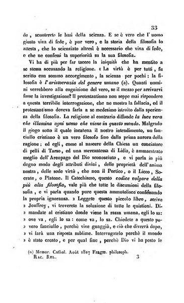 La scienza e la fede raccolta religiosa, scientifica, letteraria ed artistica, che mostra come il sapere umano rende testimonianza alla religione cattolica