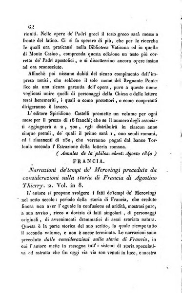 La scienza e la fede raccolta religiosa, scientifica, letteraria ed artistica, che mostra come il sapere umano rende testimonianza alla religione cattolica