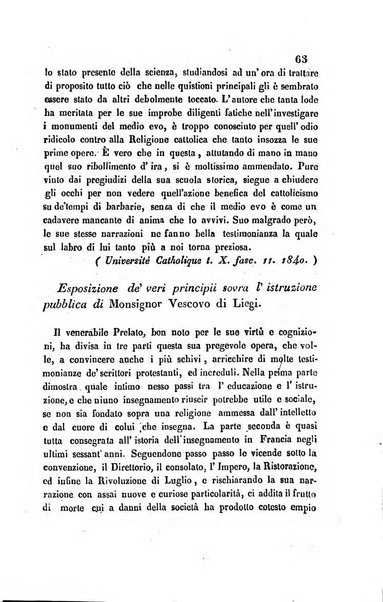 La scienza e la fede raccolta religiosa, scientifica, letteraria ed artistica, che mostra come il sapere umano rende testimonianza alla religione cattolica