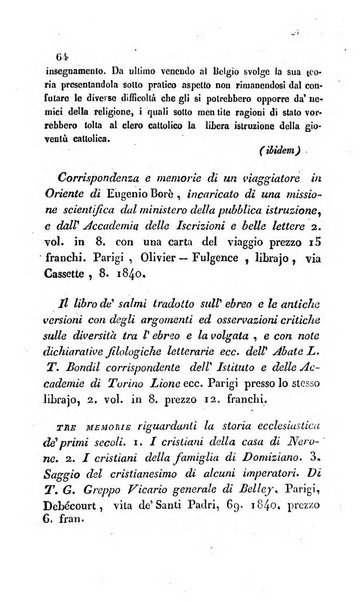 La scienza e la fede raccolta religiosa, scientifica, letteraria ed artistica, che mostra come il sapere umano rende testimonianza alla religione cattolica