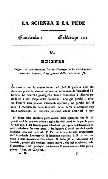 La scienza e la fede raccolta religiosa, scientifica, letteraria ed artistica, che mostra come il sapere umano rende testimonianza alla religione cattolica