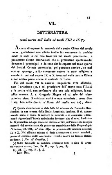 La scienza e la fede raccolta religiosa, scientifica, letteraria ed artistica, che mostra come il sapere umano rende testimonianza alla religione cattolica