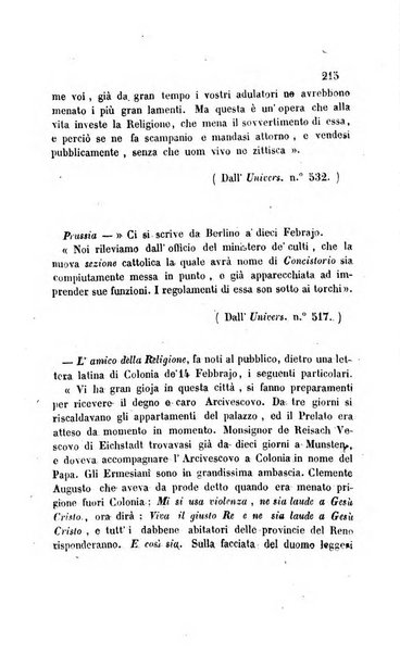 La scienza e la fede raccolta religiosa, scientifica, letteraria ed artistica, che mostra come il sapere umano rende testimonianza alla religione cattolica