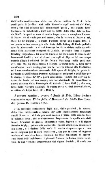 La scienza e la fede raccolta religiosa, scientifica, letteraria ed artistica, che mostra come il sapere umano rende testimonianza alla religione cattolica