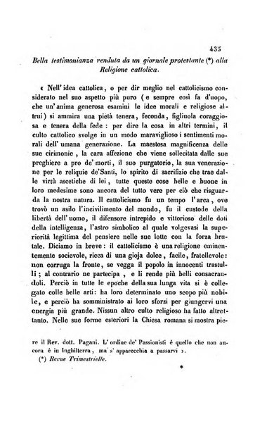 La scienza e la fede raccolta religiosa, scientifica, letteraria ed artistica, che mostra come il sapere umano rende testimonianza alla religione cattolica