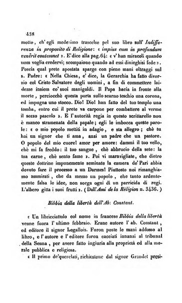 La scienza e la fede raccolta religiosa, scientifica, letteraria ed artistica, che mostra come il sapere umano rende testimonianza alla religione cattolica