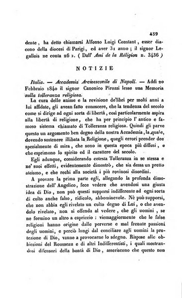 La scienza e la fede raccolta religiosa, scientifica, letteraria ed artistica, che mostra come il sapere umano rende testimonianza alla religione cattolica