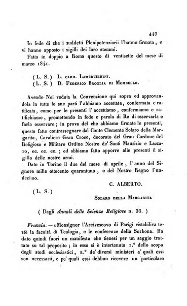 La scienza e la fede raccolta religiosa, scientifica, letteraria ed artistica, che mostra come il sapere umano rende testimonianza alla religione cattolica