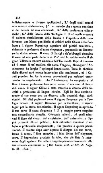 La scienza e la fede raccolta religiosa, scientifica, letteraria ed artistica, che mostra come il sapere umano rende testimonianza alla religione cattolica