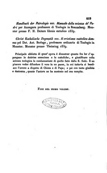 La scienza e la fede raccolta religiosa, scientifica, letteraria ed artistica, che mostra come il sapere umano rende testimonianza alla religione cattolica