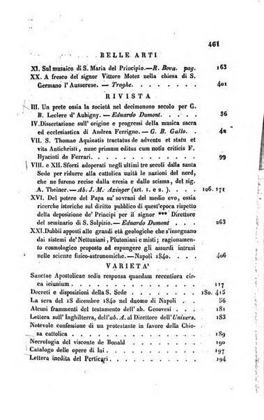 La scienza e la fede raccolta religiosa, scientifica, letteraria ed artistica, che mostra come il sapere umano rende testimonianza alla religione cattolica